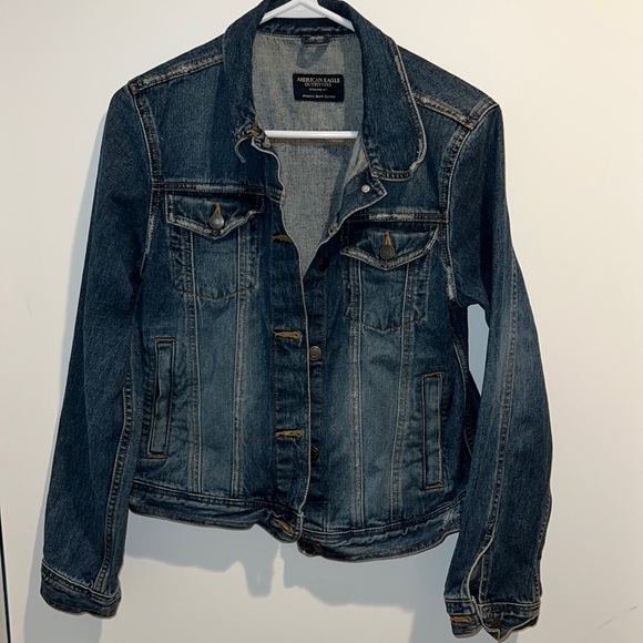 American Eagle Outfitters Jackets & Blazers - American Eagle Outfitters AEO Denim Vintage Jean Jacket Dark Wash Distressed